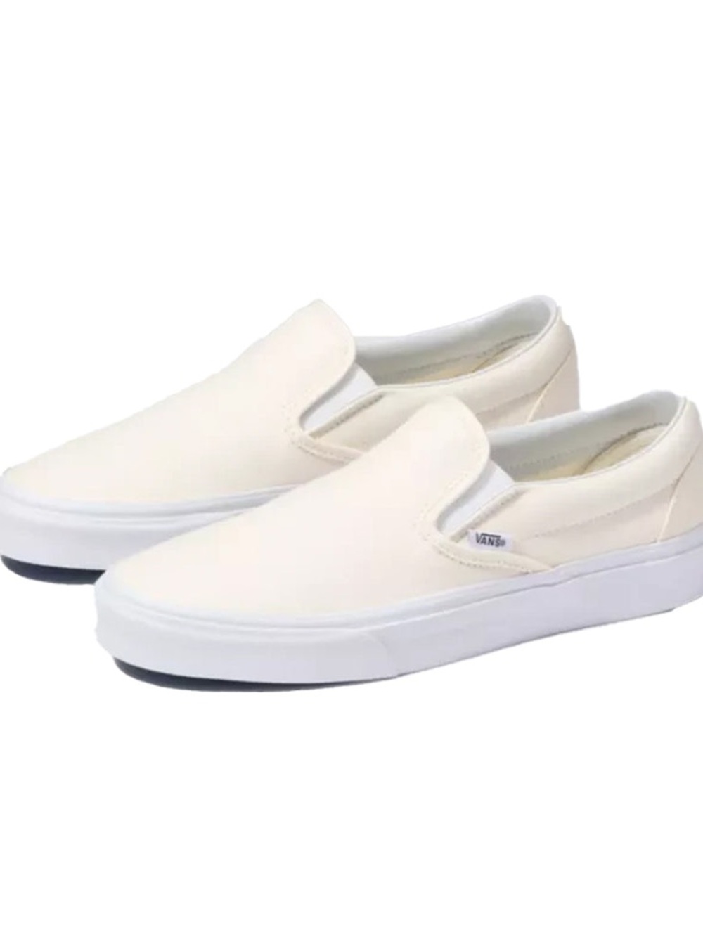 Vans Slip-On Canvas Shoes in Off-White